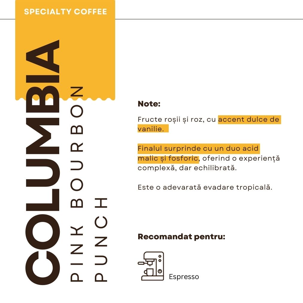 Cafea Specialty Columbia Pink Bourbon Punch Cafea Specialty Columbia Pink Bourbon Punch